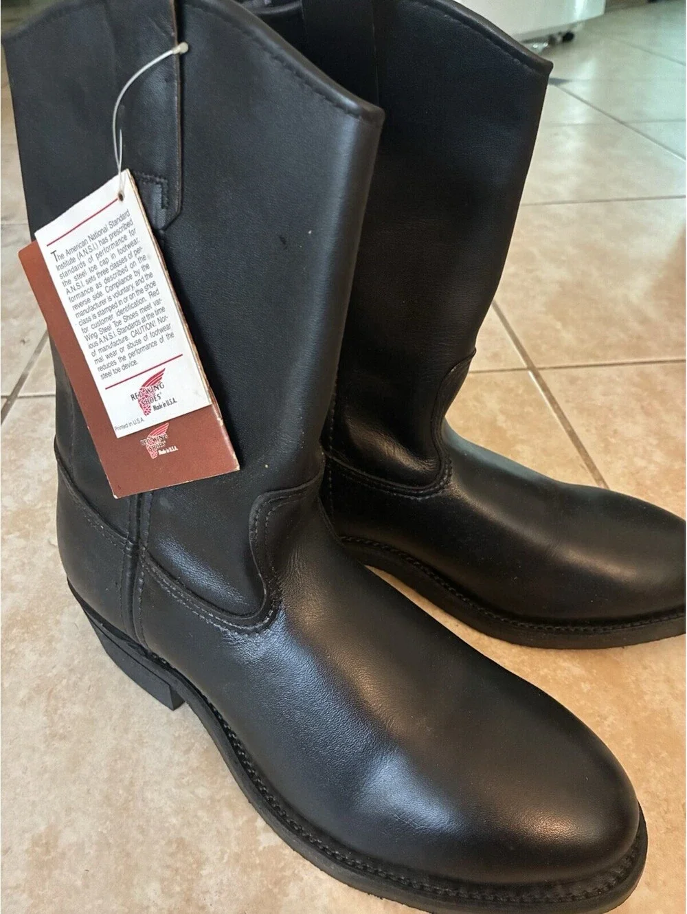 Vintage Red Wing 2275 Pecos Steel Toe Boots 9.5 D PT91 USA NOS Box Tags